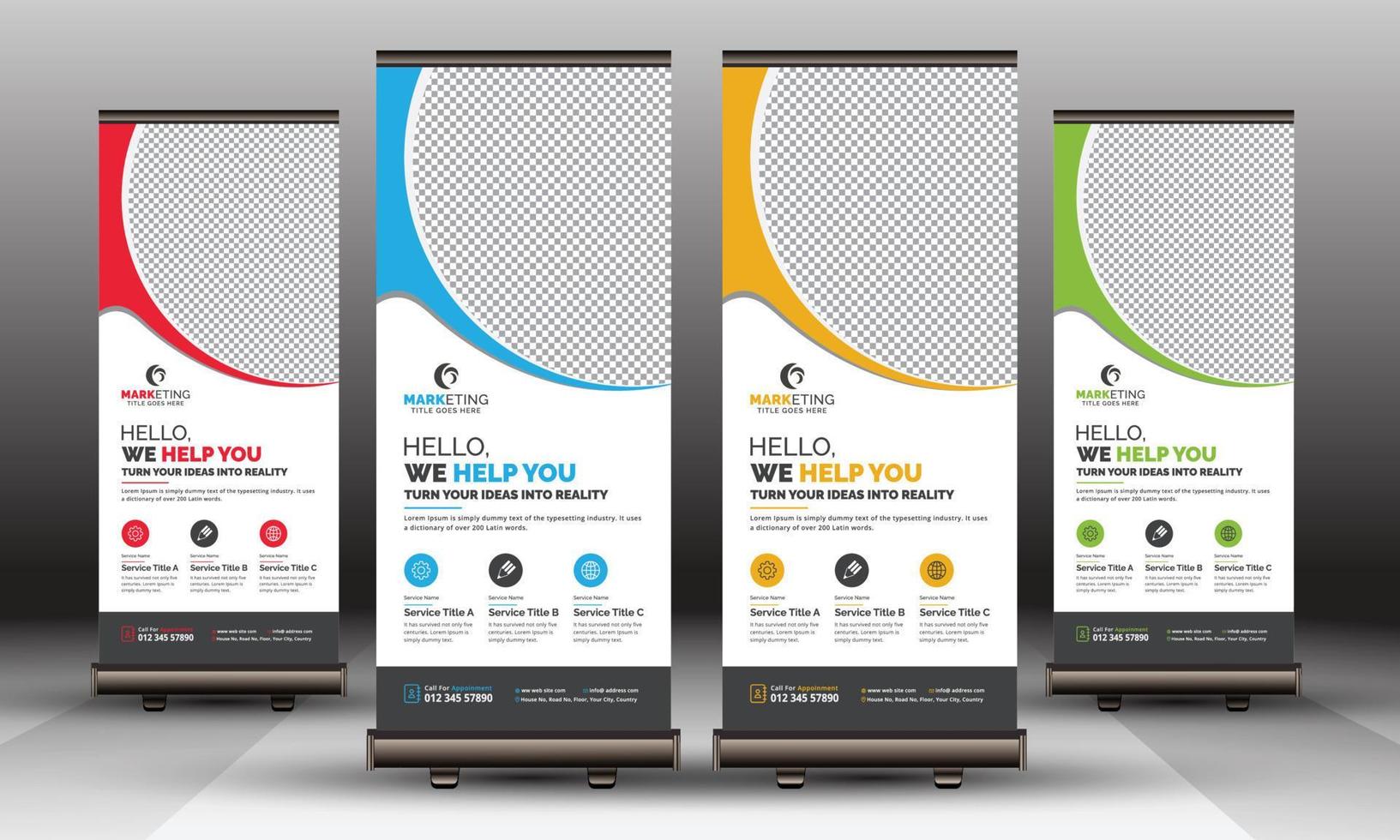 Modern Corporate Business Roll Up Banner Standee Template Vector Design, Abstract Creative X Banner, Pull Up Banner Layout for Advertisement, Ads, Exhibition, Display