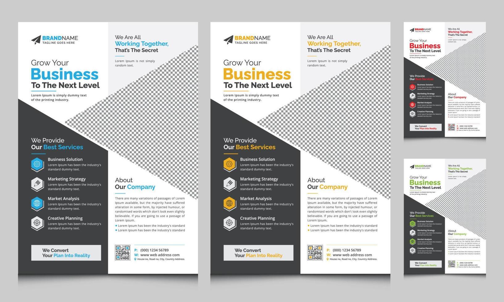 Modern Corporate Business Flyer Leaflet Template Design, Abstract Flyer Brochure Cover Vector Design, Annual Report, Business Proposal, Promotion, Advertise, Publication Layout