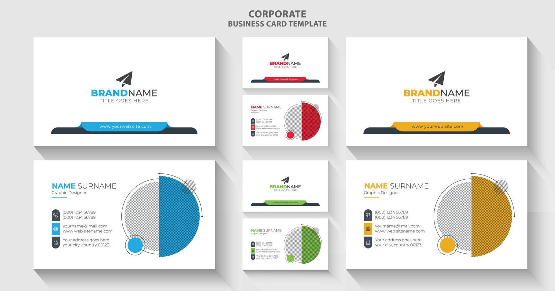 Modern Creative Business Card Template Vector, Elegant Simple Minimal Visiting Card Design Layout vector