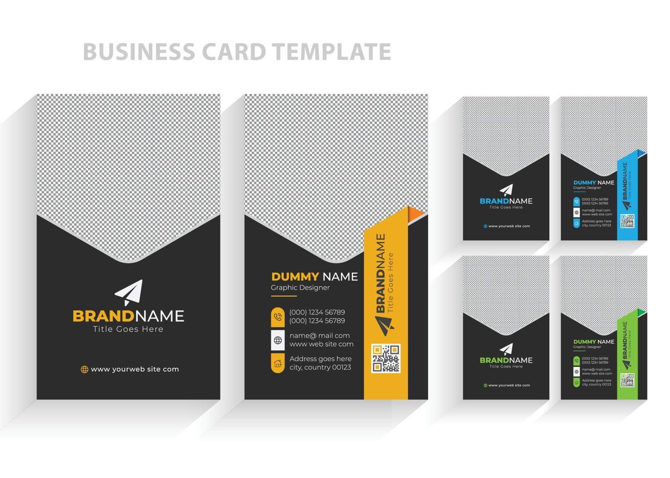Modern Creative Business Card Template Vector, Elegant Simple Minimal Visiting Card Design Layout vector