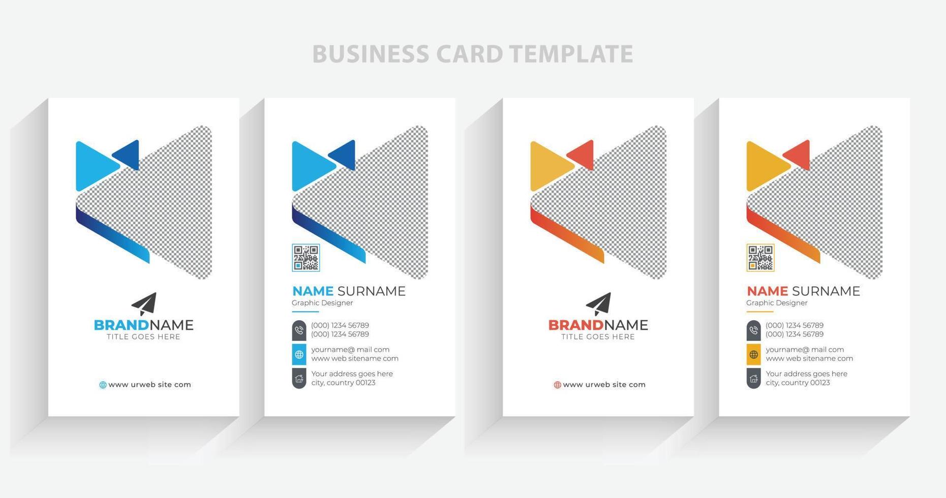 Modern Creative Business Card Template Vector, Elegant Simple Minimal Visiting Card Design Layout vector