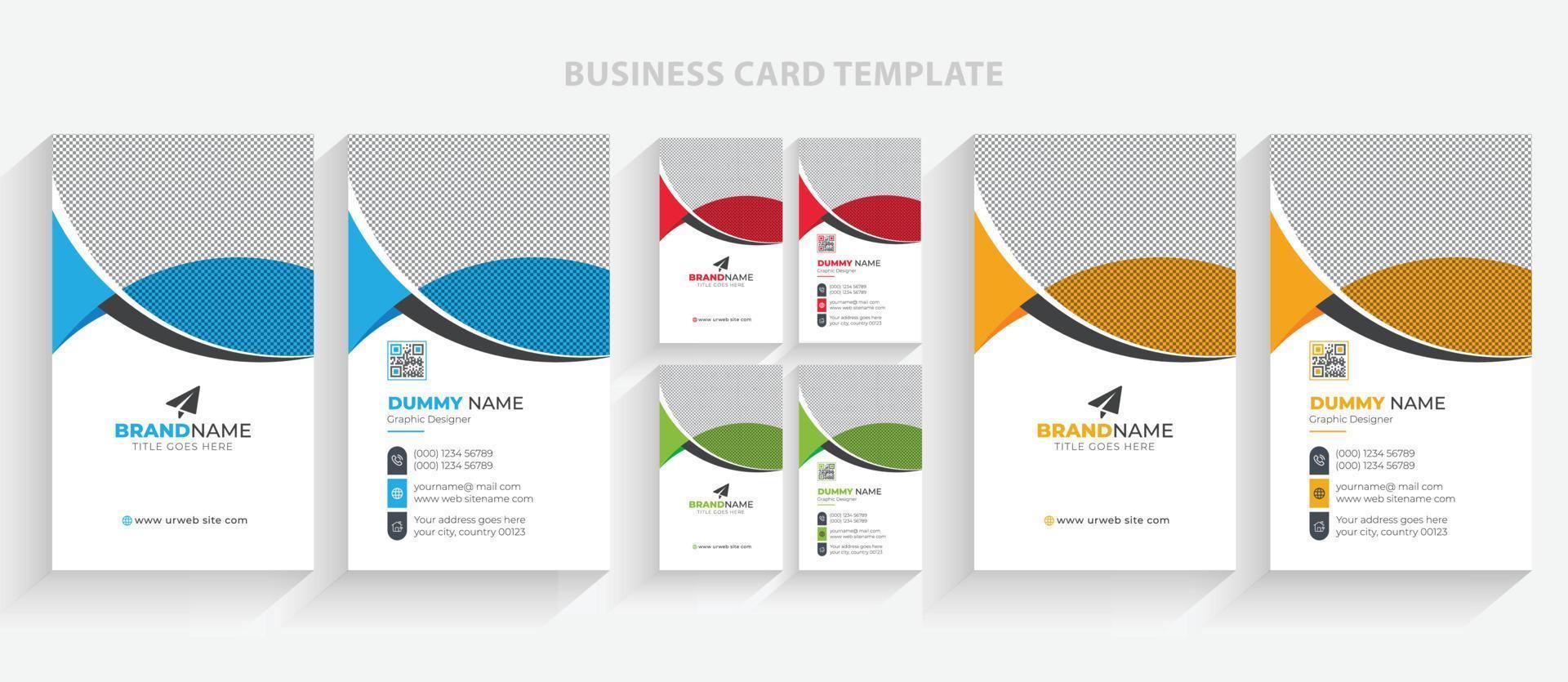 Modern Creative Business Card Template Vector, Elegant Simple Minimal Visiting Card Design Layout vector