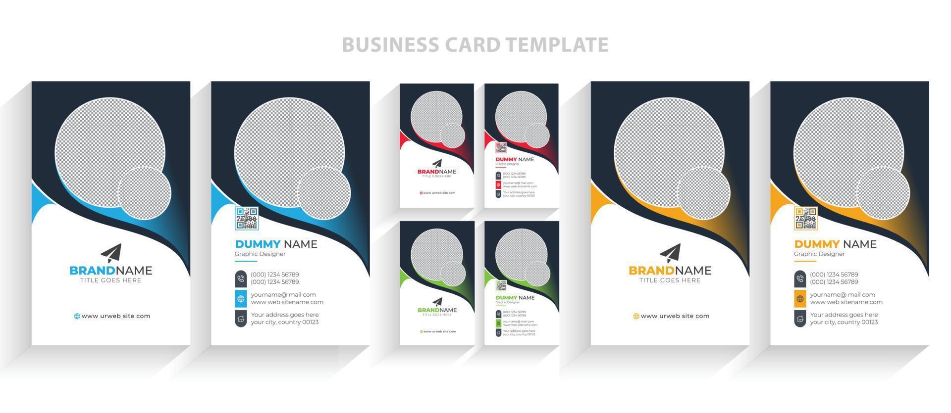 Modern Creative Business Card Template Vector, Elegant Simple Minimal Visiting Card Design Layout vector