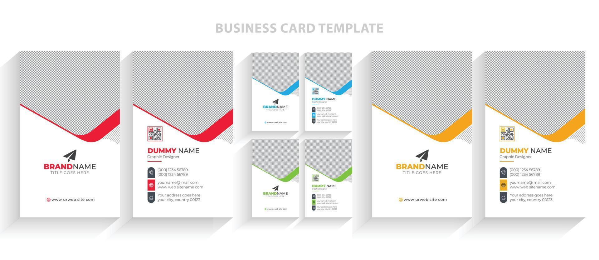 Modern Creative Business Card Template Vector, Elegant Simple Minimal Visiting Card Design Layout vector