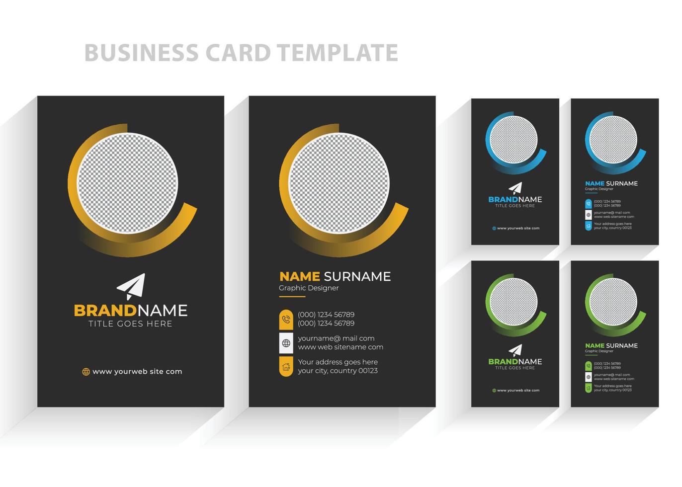 Modern Creative Business Card Template Vector, Elegant Simple Minimal Visiting Card Design Layout vector