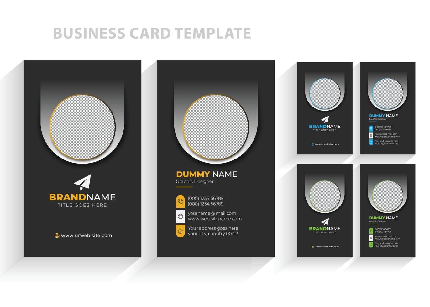 Modern Creative Business Card Template Vector, Elegant Simple Minimal Visiting Card Design Layout vector