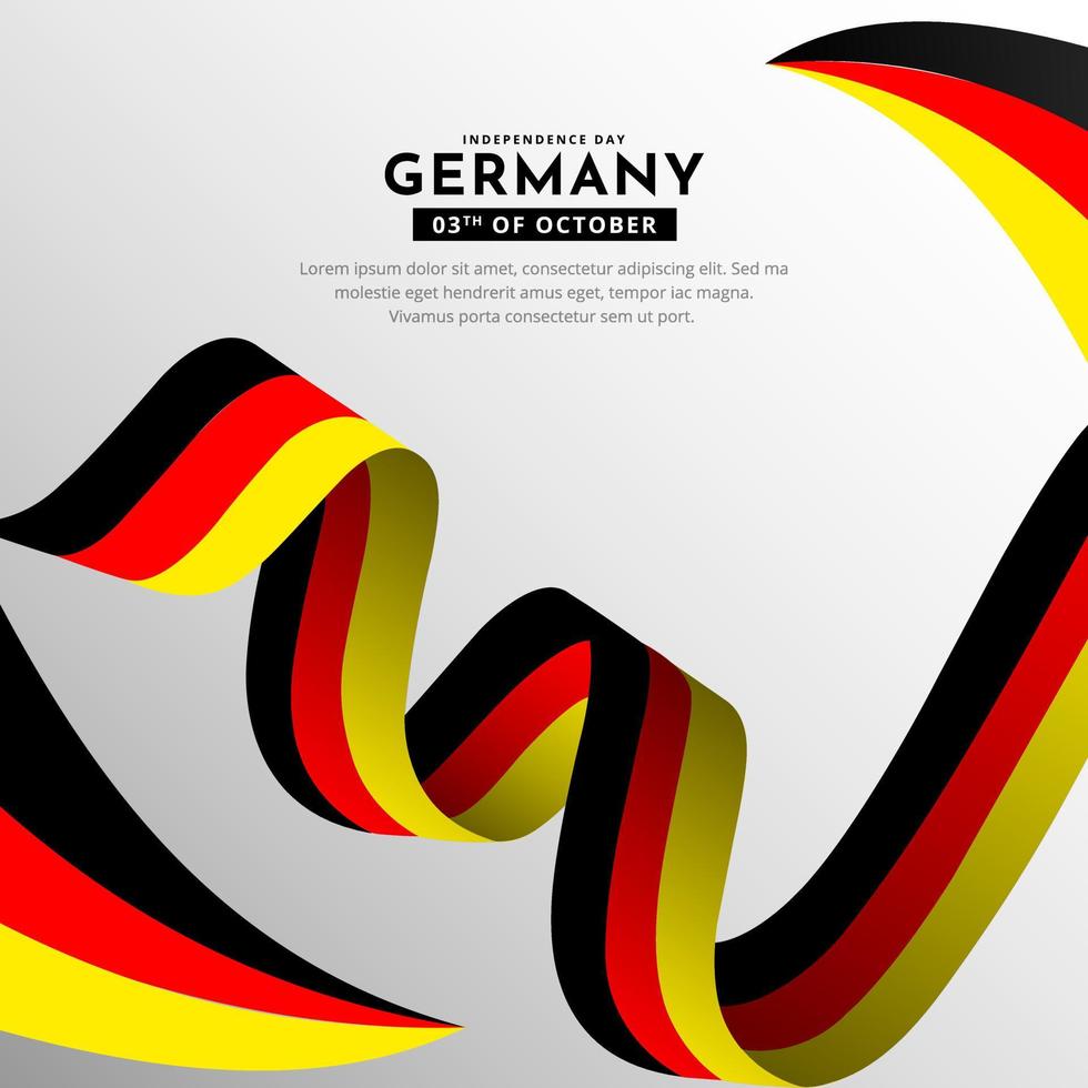 ilustración vectorial del día de la independencia alemana. vector del día de la república alemana