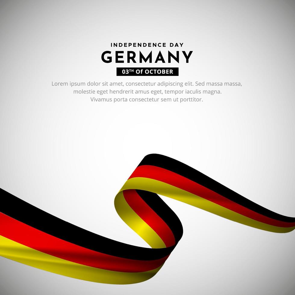 Modern German Independence day design background with wavy flag vector. German Unity day design vector. vector