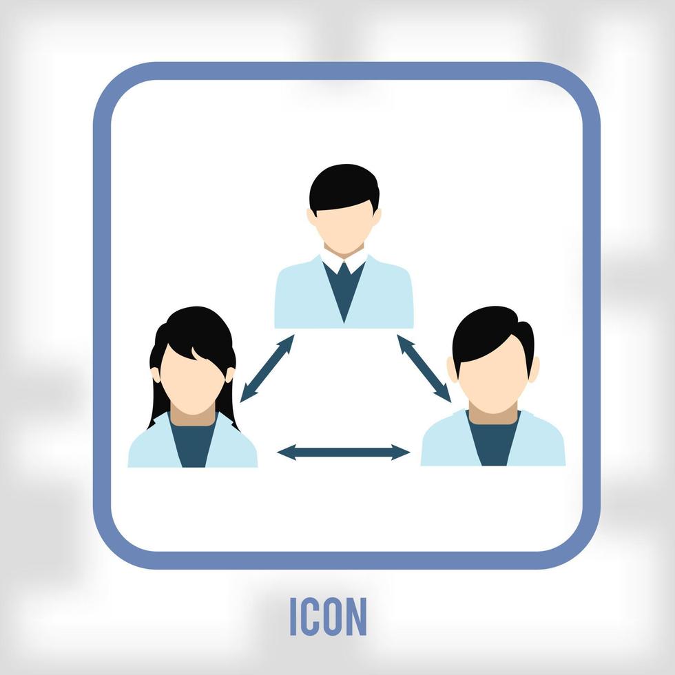 vector de icono de conexión de personas modernas. vector de icono de conexión simple. icono de red de personas increíbles