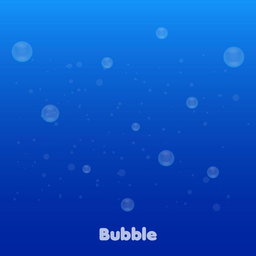 Collection of water bubble in deep sea vector
