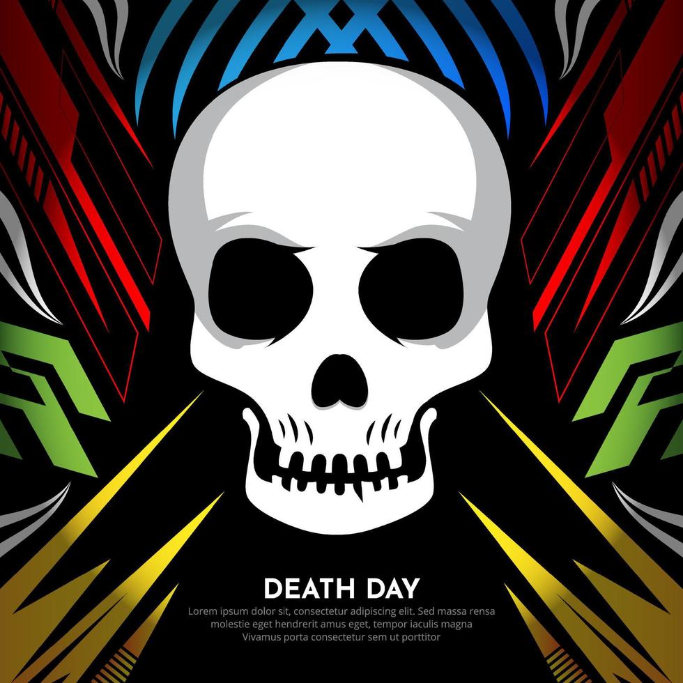 Celebration death day design background with abstract geometric elements vector. vector