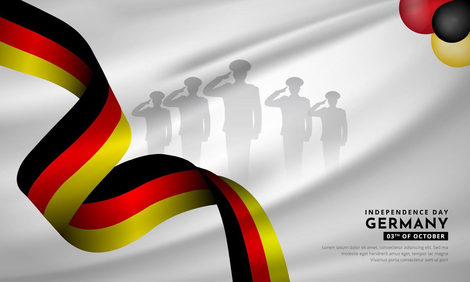 Celebration german independence day design banner vector. German Unity day design vector