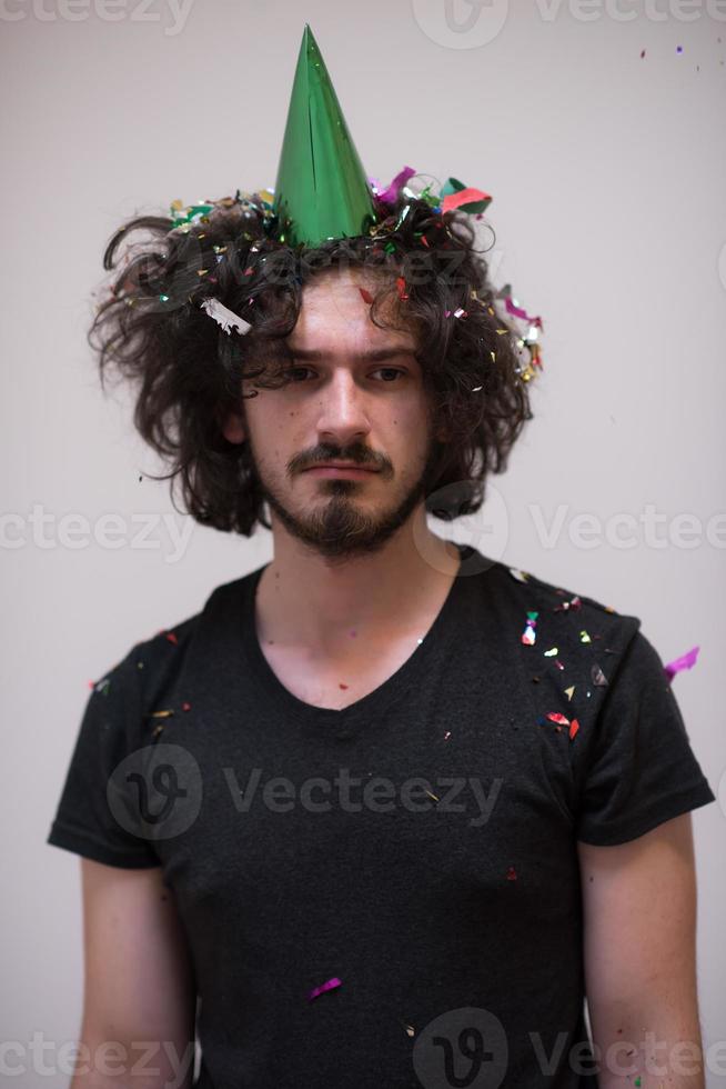 confetti man on party photo