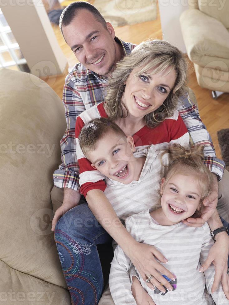 happy young family at home photo