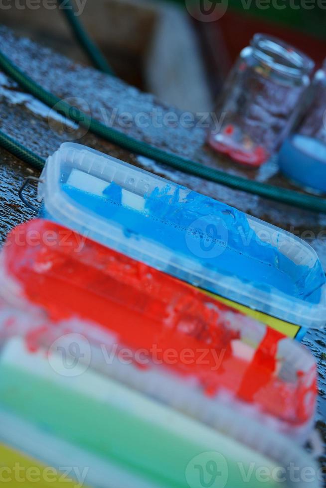 Paints close up photo