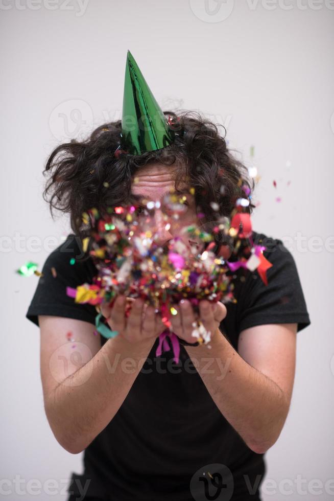 confetti man on party photo