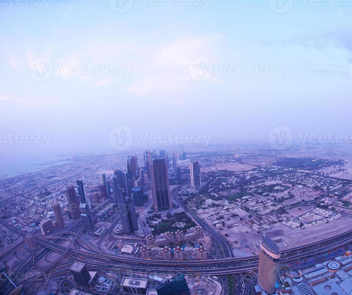 Dubai night skyline photo