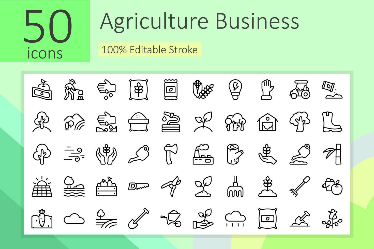 Set of agriculture business icon, such as farm, garden, leaf etc vector