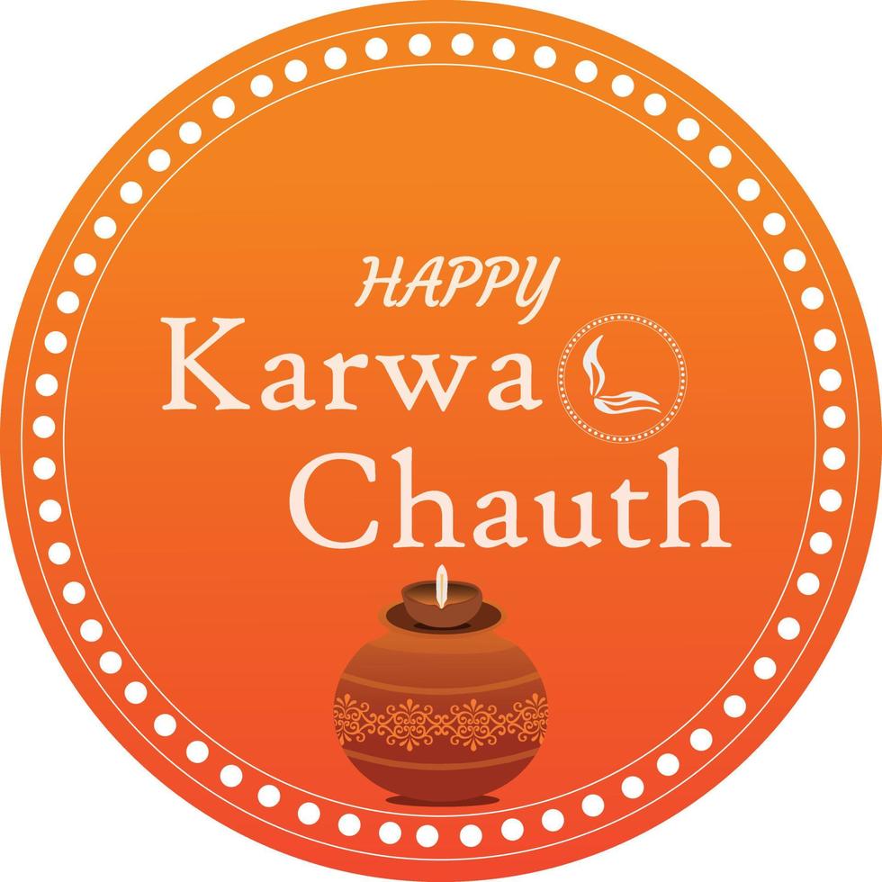 Happy Karwa Chauth vector