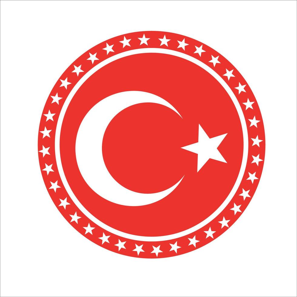 Turkey flag special starry illustration design vector