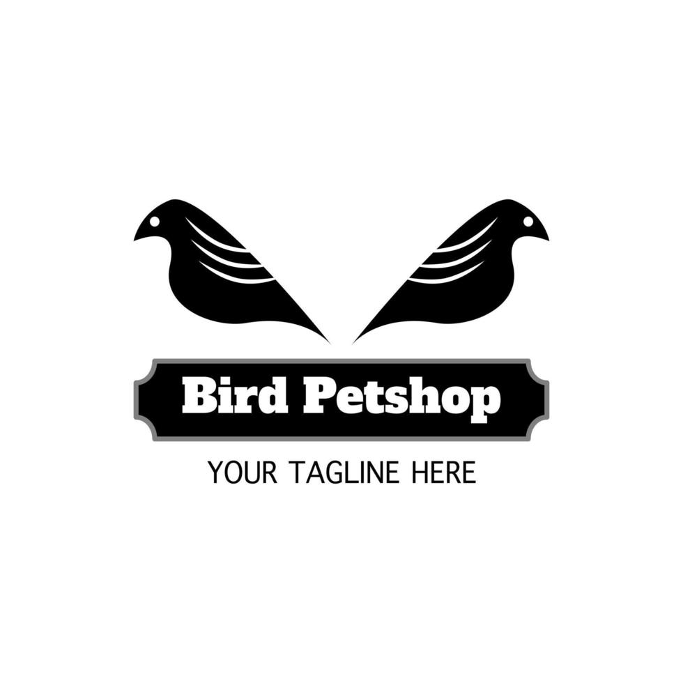 Twin bird logo vector