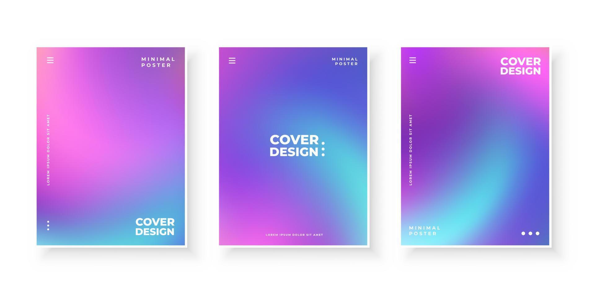 Vector design template in trendy vibrant gradient colors. Futuristic posters, banners, brochures, flyers, and cover designs.