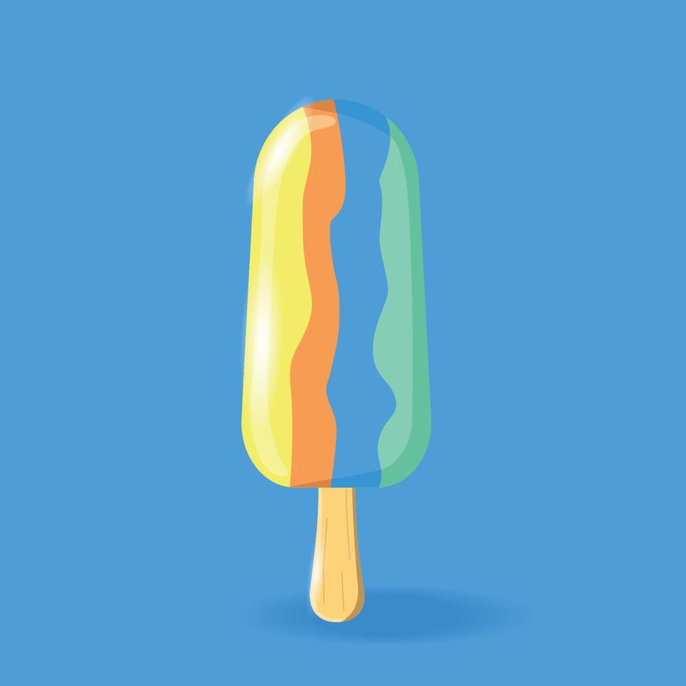 Colorful Frozen juice Ice Cream on Stick vector