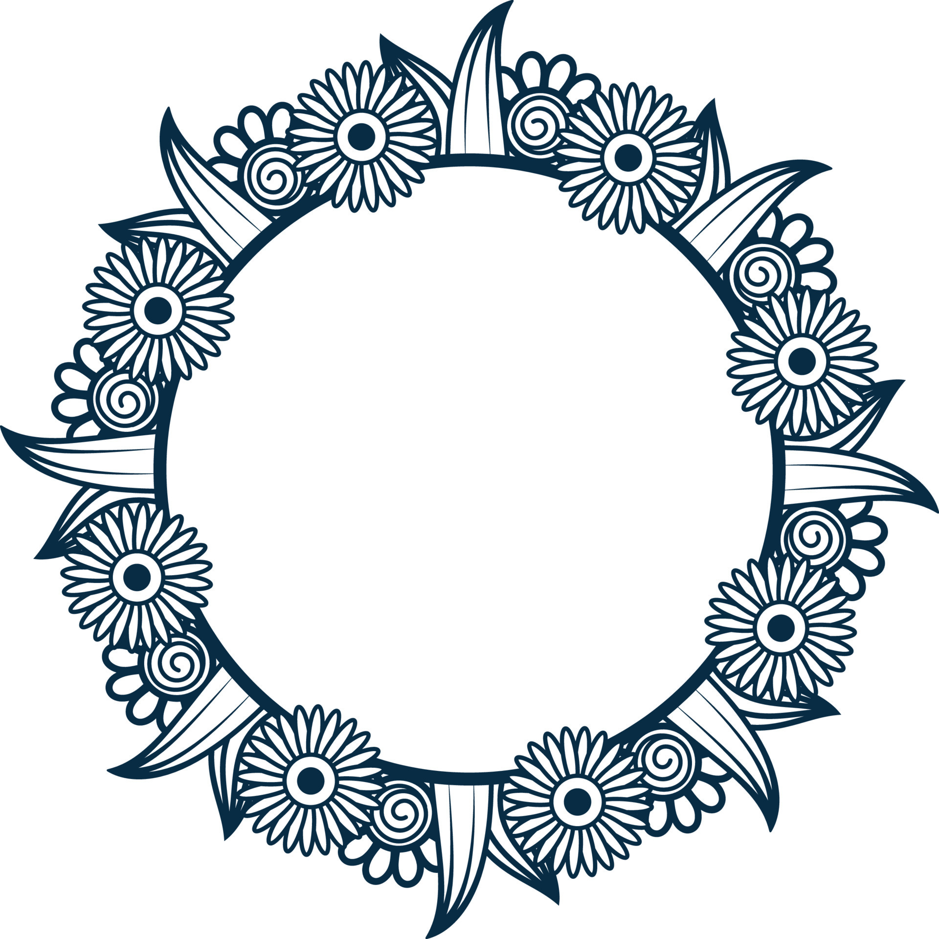 mandala circle frame coloring page, 11258087 Vector Art at Vecteezy