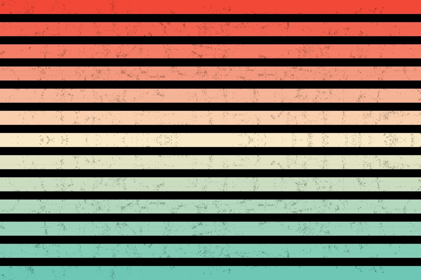 Vintage retro striped sunset background. Grunge texture. 70s groovy print for graphic tee vector