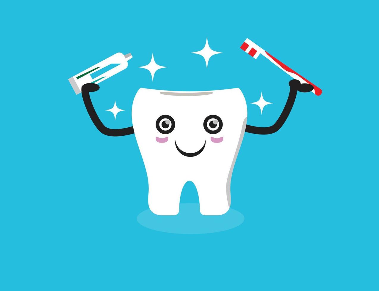 Dental health can be taught from an early age in the form of free vectors