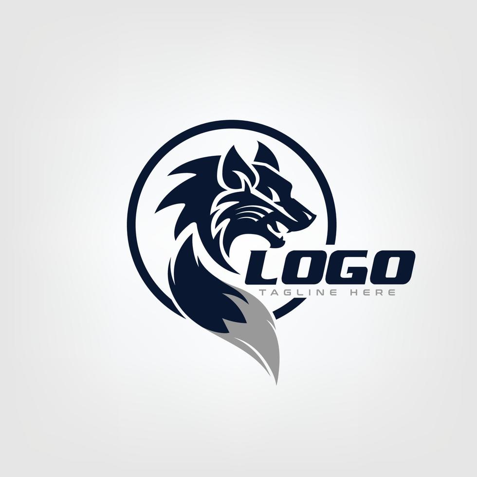 diseño de logotipo de lobo vector