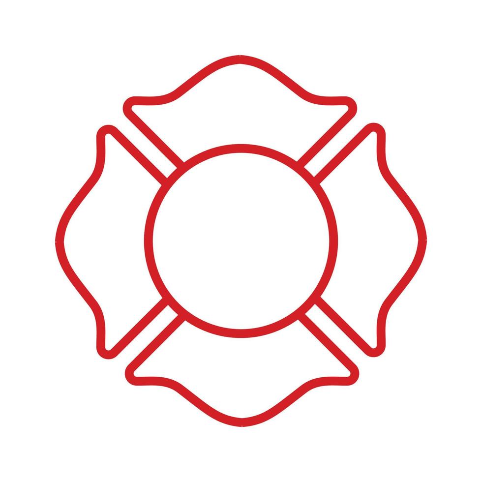 ilustración de una insignia del departamento de bomberos vector