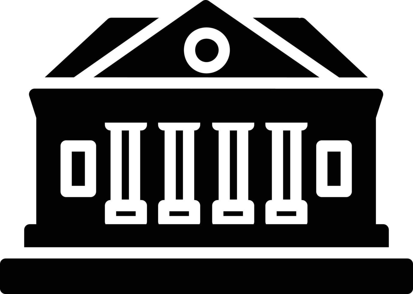 Bank Glyph Icon vector