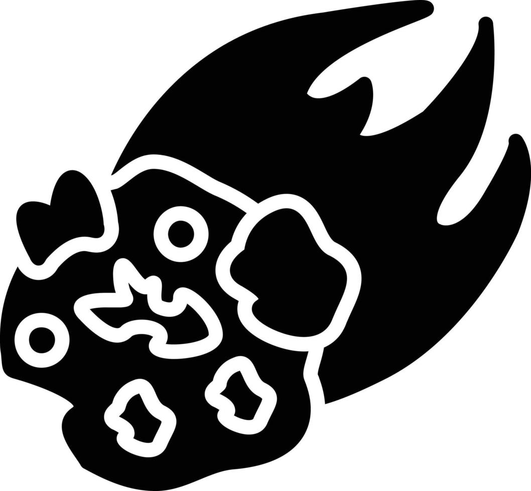 Meteorite Glyph Icon vector