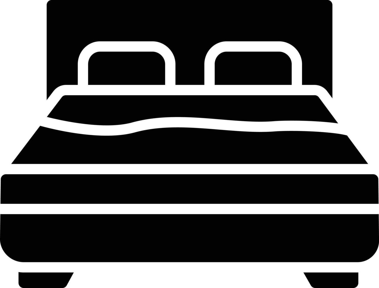 icono de glifo de cama vector