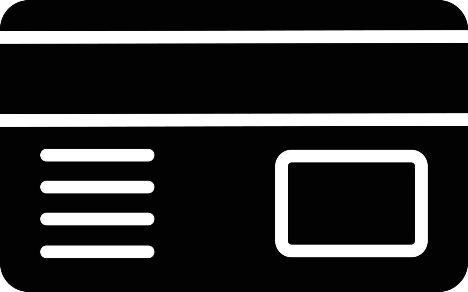 Credit Card Glyph Icon vector