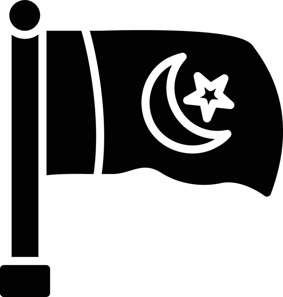 Pakistan Flag Glyph Icon vector
