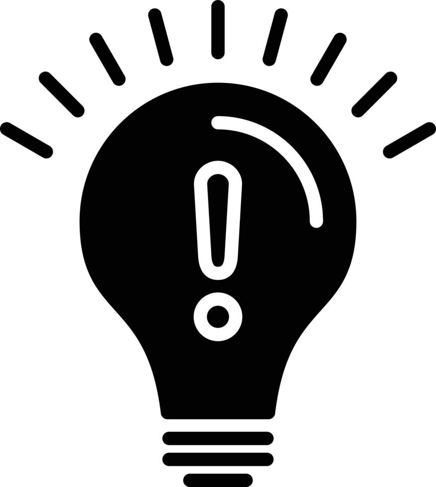 Light Bulb Glyph Icon vector