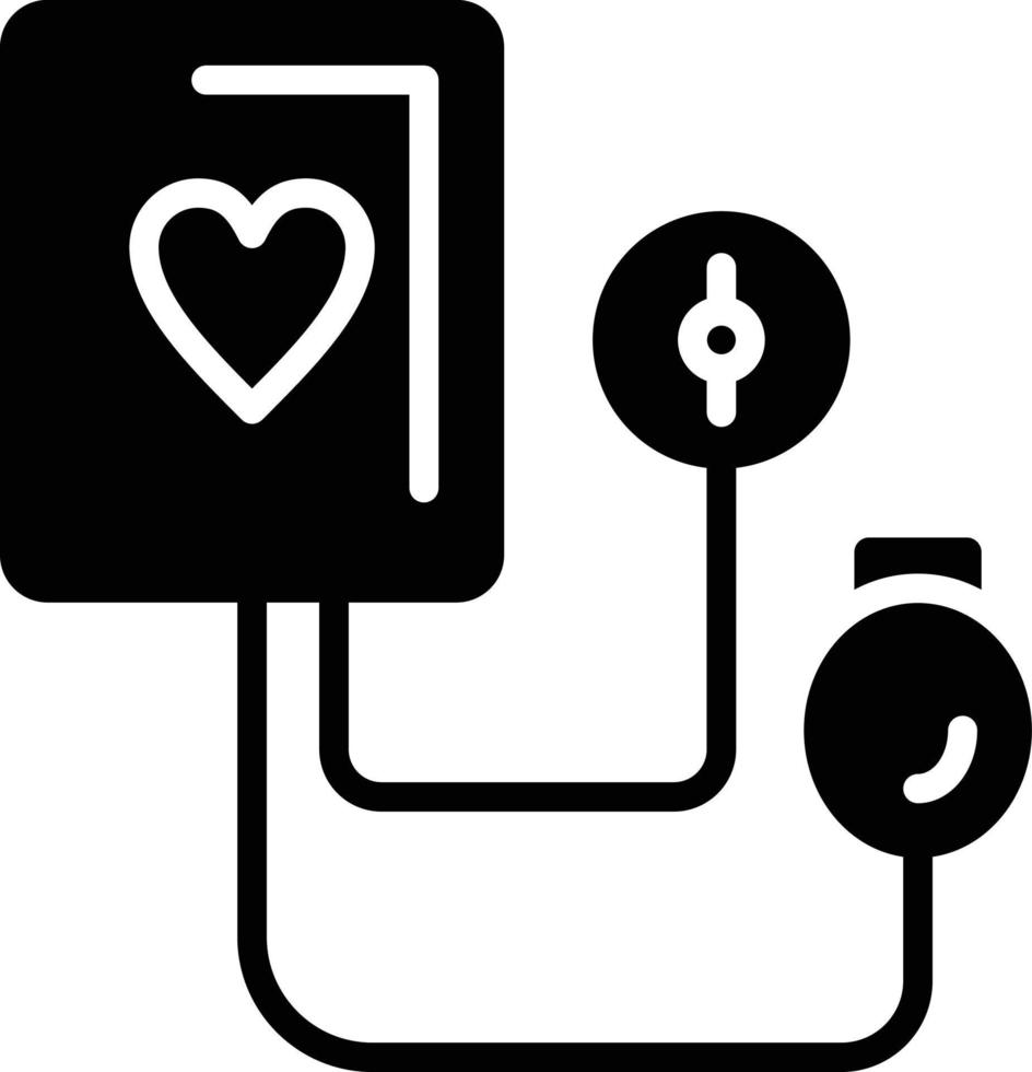 Blood Pressure Glyph Icon vector