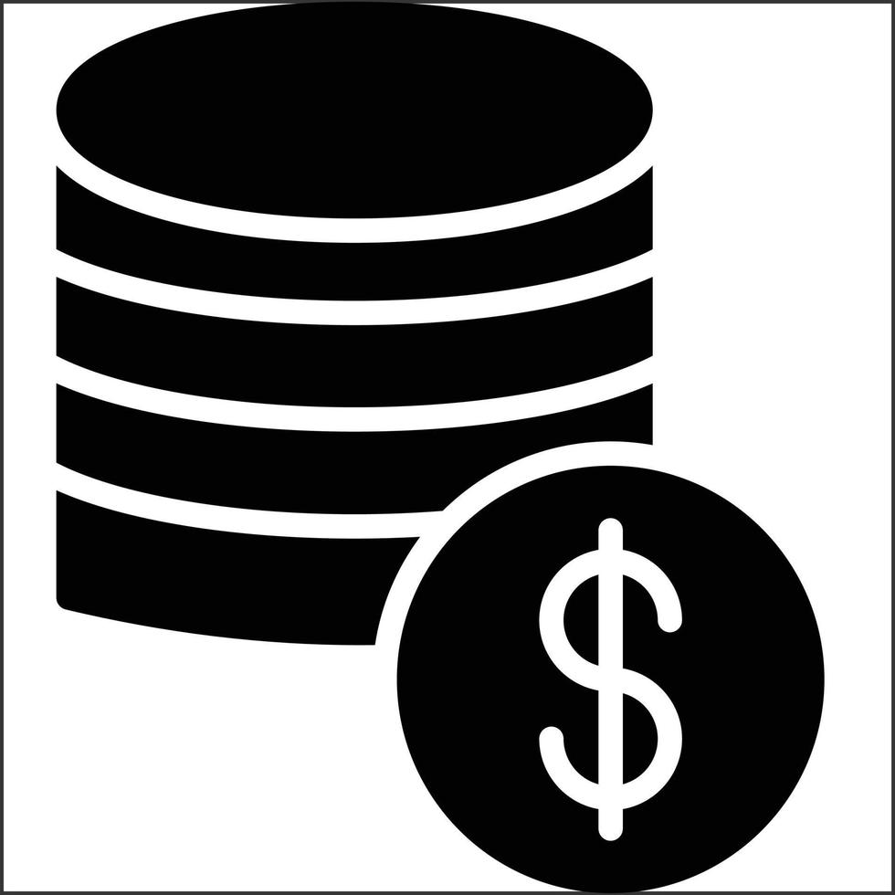 Coin Glyph Icon vector