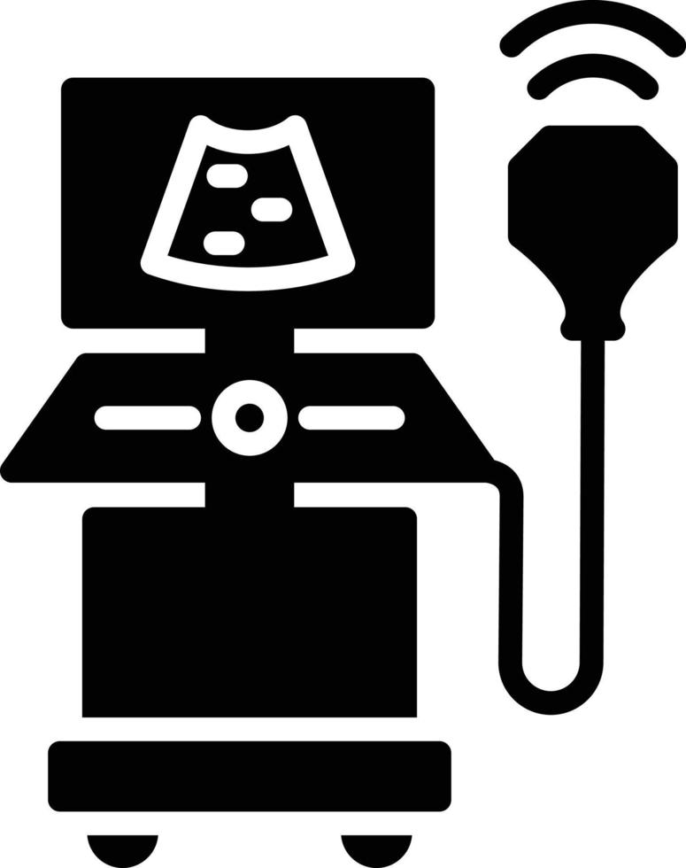 Ultrasound Glyph Icon vector