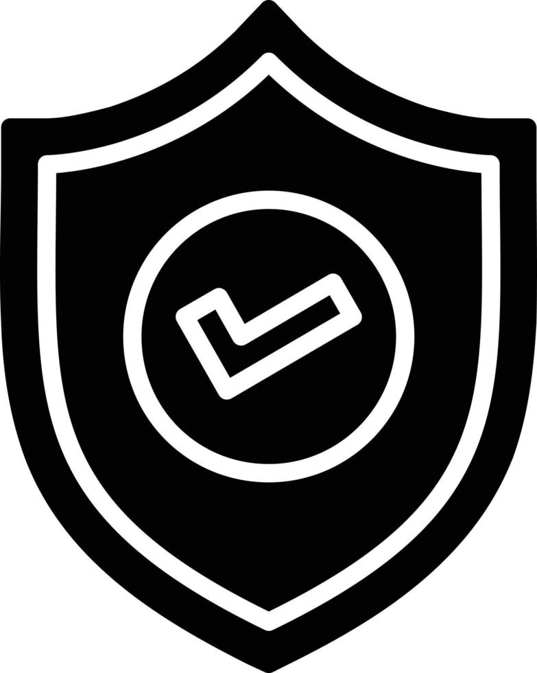 Shield Glyph Icon vector