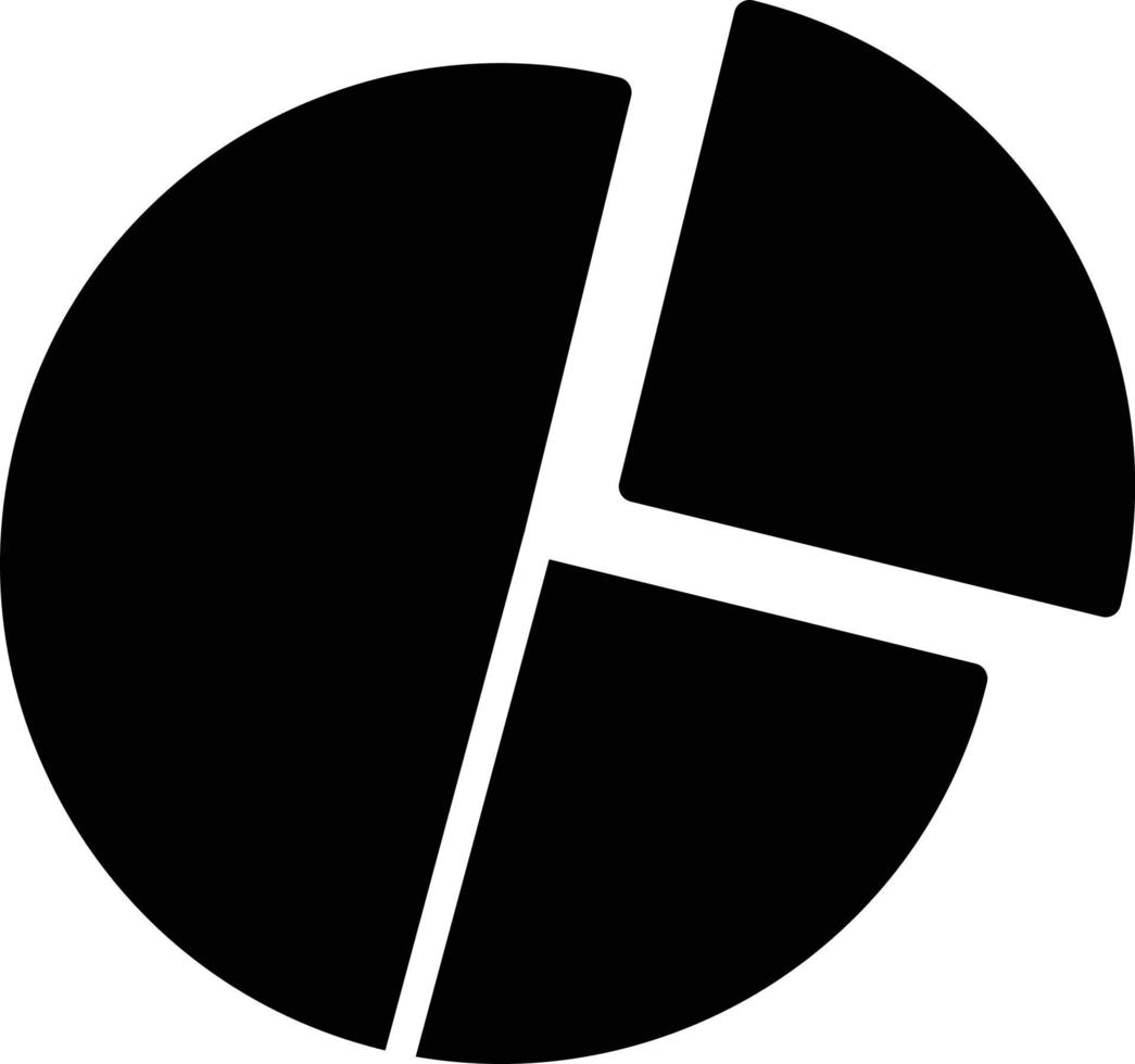 Pie Graph Glyph Icon vector
