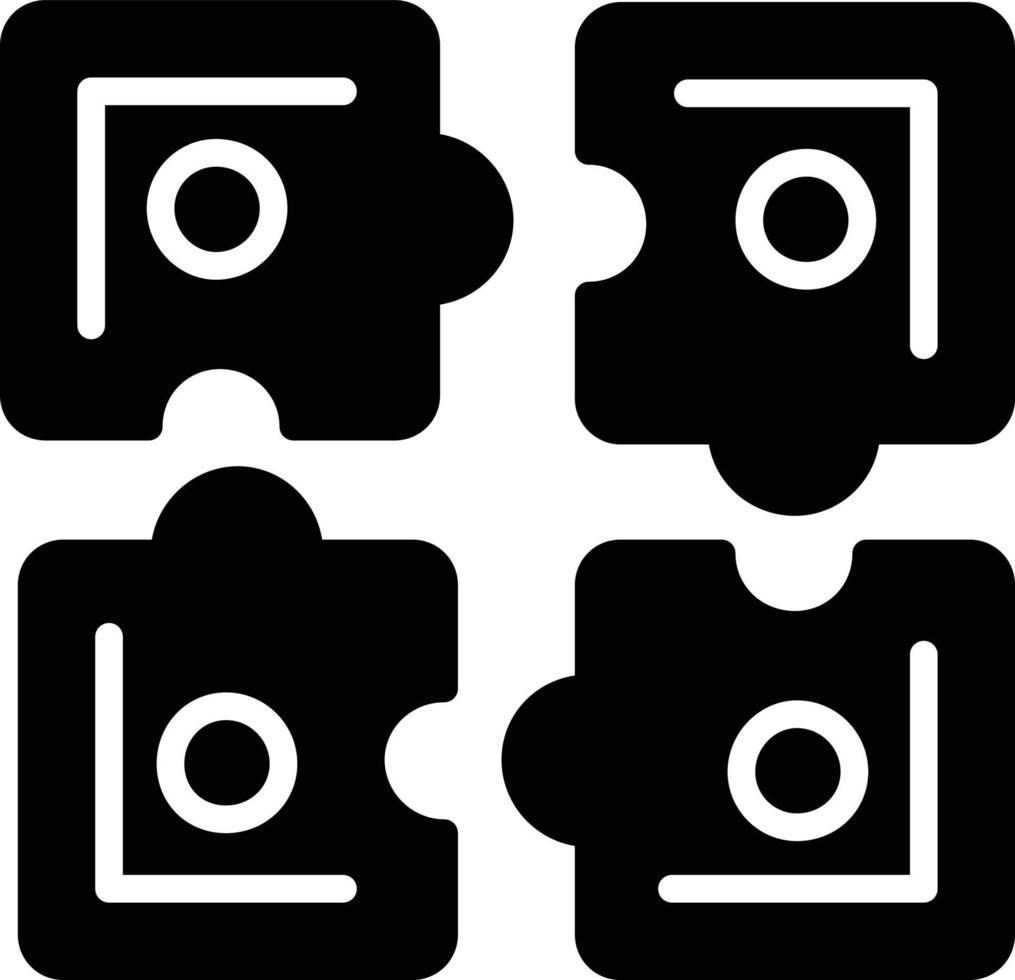 Puzzles Glyph Icon vector