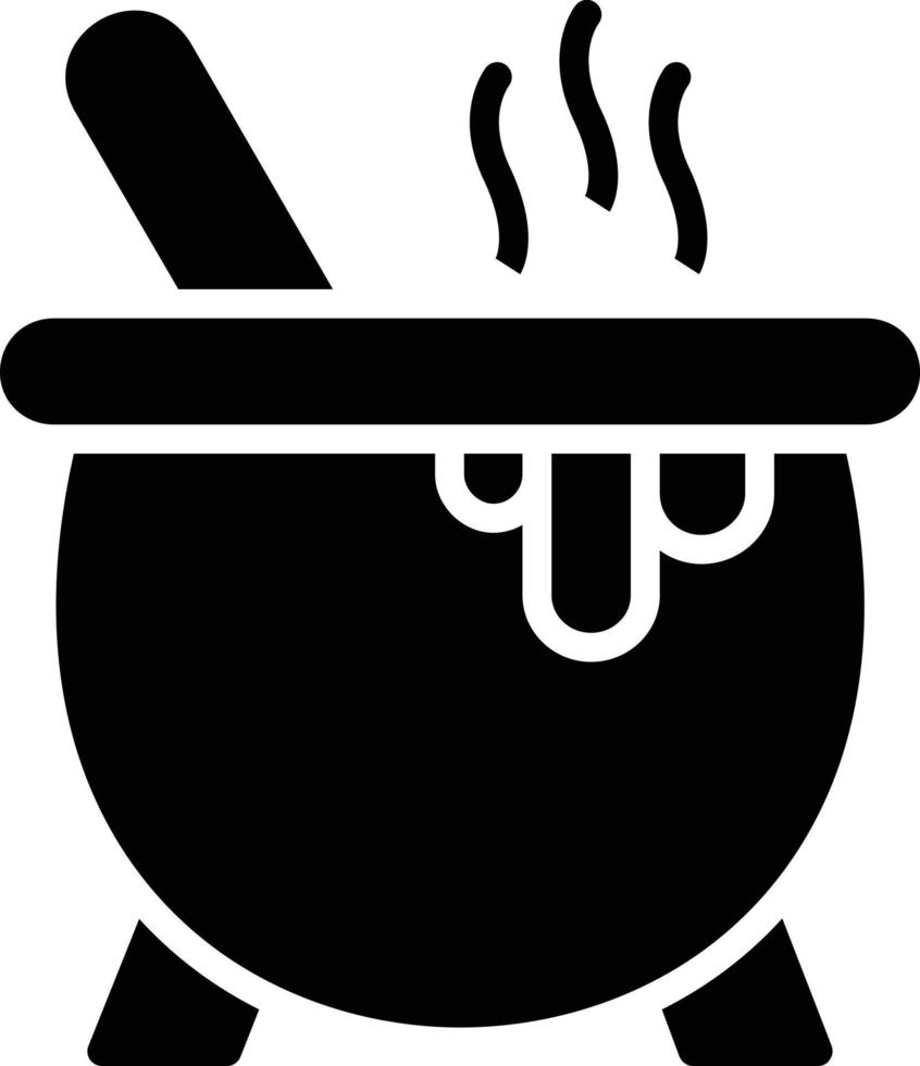 Cauldron Glyph Icon vector