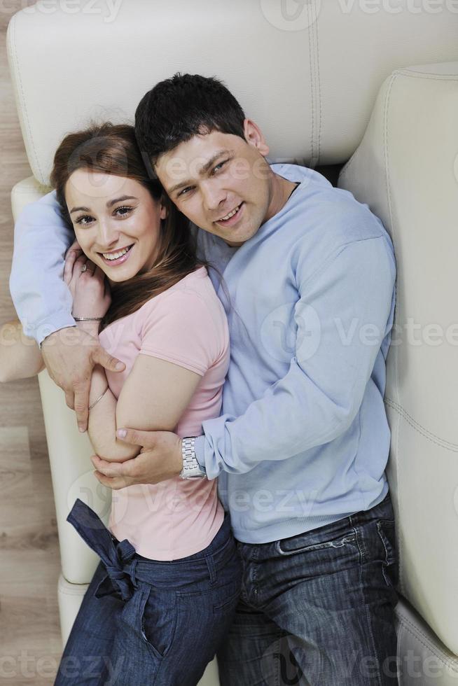 couple relax at home on sofacouple relaxing at home photo