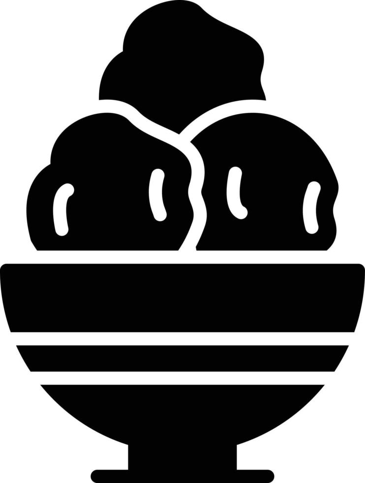 Meatball Glyph Icon vector