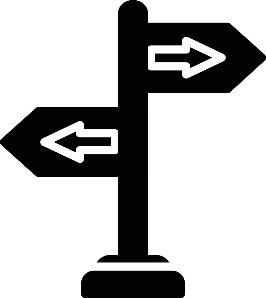 Direction Glyph Icon vector