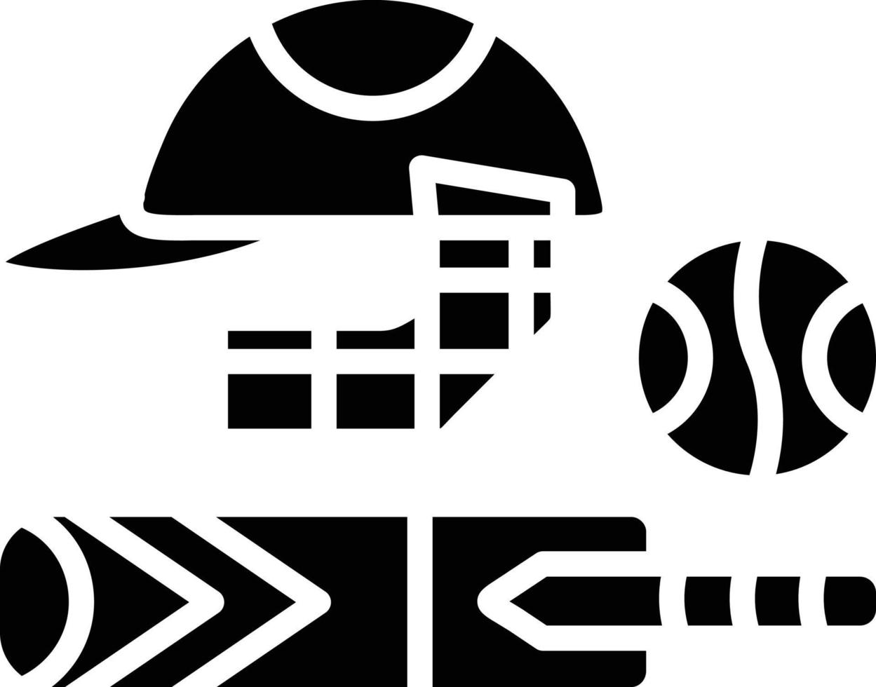 Cricket Kit Glyph Icon vector