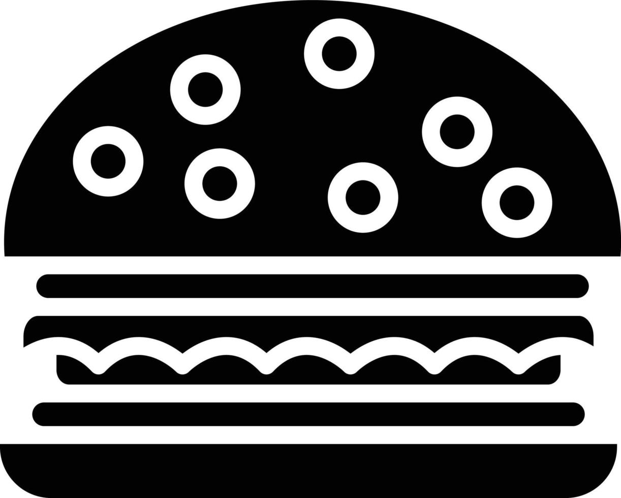 Burger Glyph Icon vector